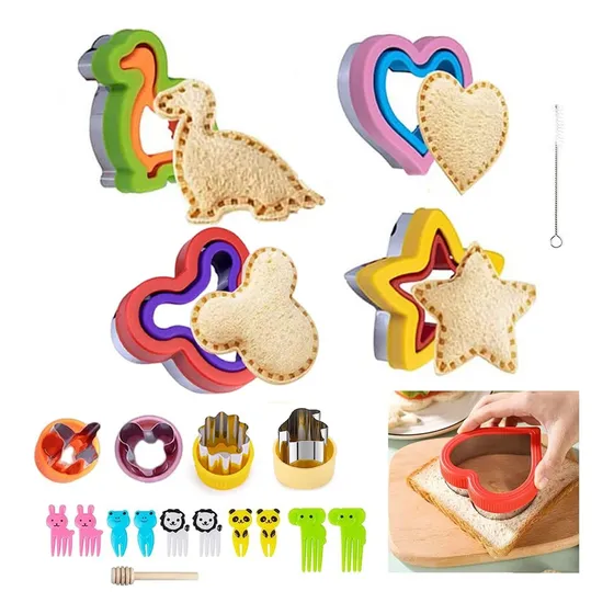 Juego Cortador Formas Infantiles Sandwiche Verduras Frutas