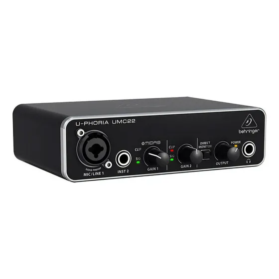 Microfone/instrumento de interface U-phoria Behringer Umc22