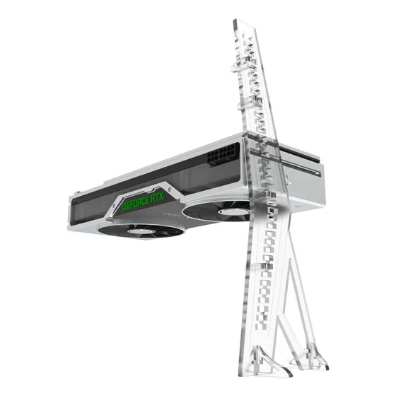 Suporte Vertical Ajustável Para Placa De Vídeo - Artbox3d Cor Transparente