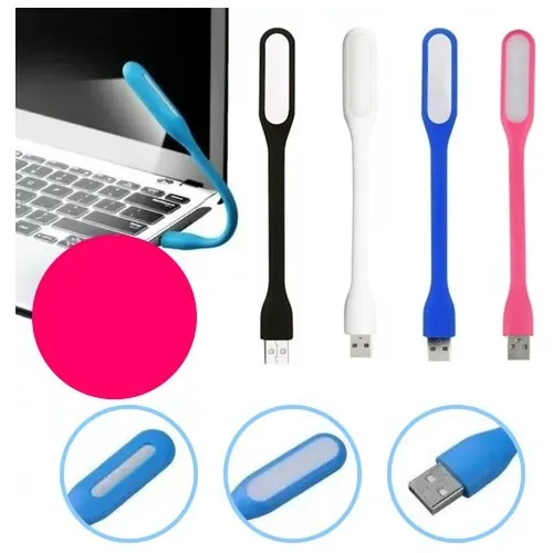 Kit 4 Mini Led Usb Luz Flexível Lanterna Iluminação Notebook