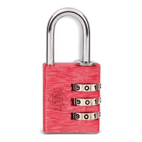 Candado Bulit Combinacion 20 Mm Color Rojo