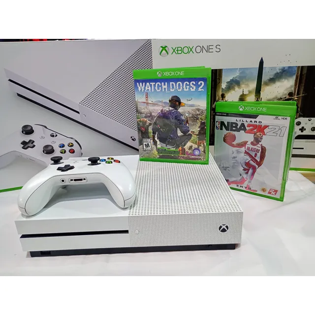 Xbox One Slim 1tb Con Lectora + 2 Juegos Xbox One Consola Blanco