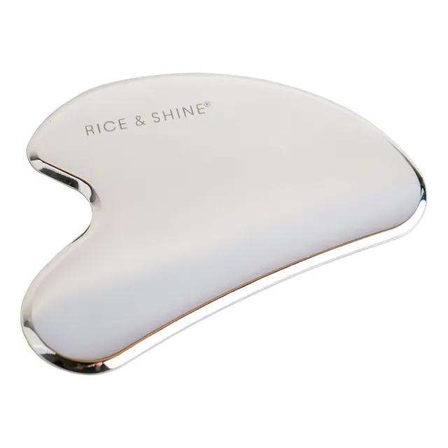 Gua Sha Acero Inoxidable Masajeador Facial Rice & Shine