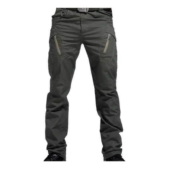 Pantalones Tipo Cargo N Para Hombre, Con Múltiples Bolsillos