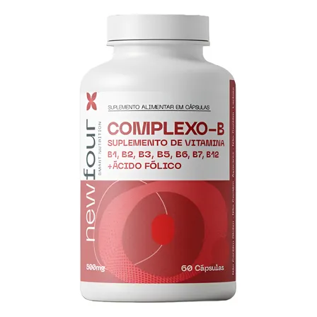 Complexo B + Ácido Fólico 60 Cápsulas New Four - Sem Sabor