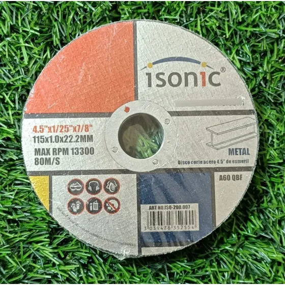 Disco Ultra Fino Isonic 4.1/2 X 1 X 7/8 Plano 2und