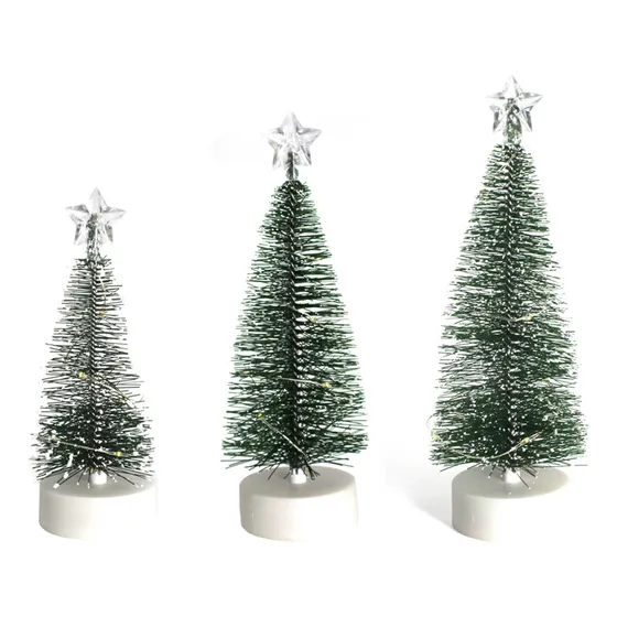Árbol De Navidad Artificial Led Con Árboles De Sisal En Mini