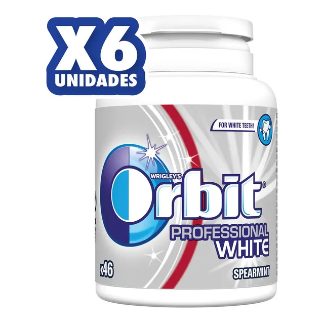 Orbit Professional White Chicle Hierbabuena 64g X 6un