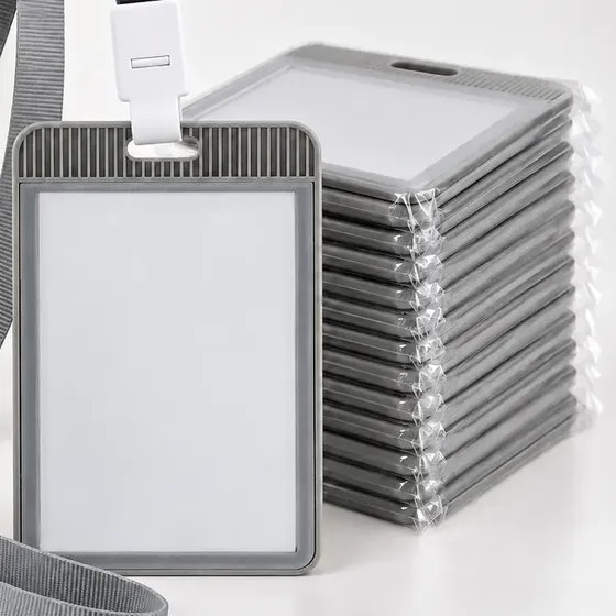 10 Porta Crachá Com Cordão Vertical Porta Cartão