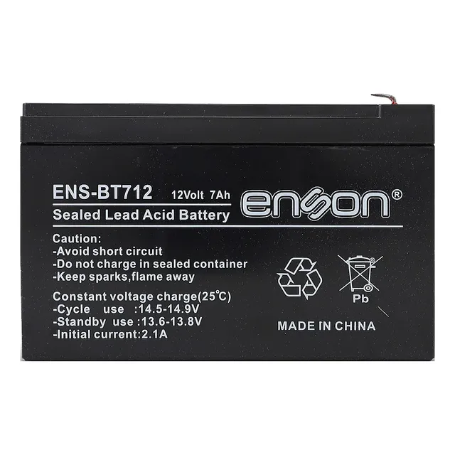 Batería De Respaldo 12v 7a Enson Ens-bt712 Para Fuentes Etc Color Negro