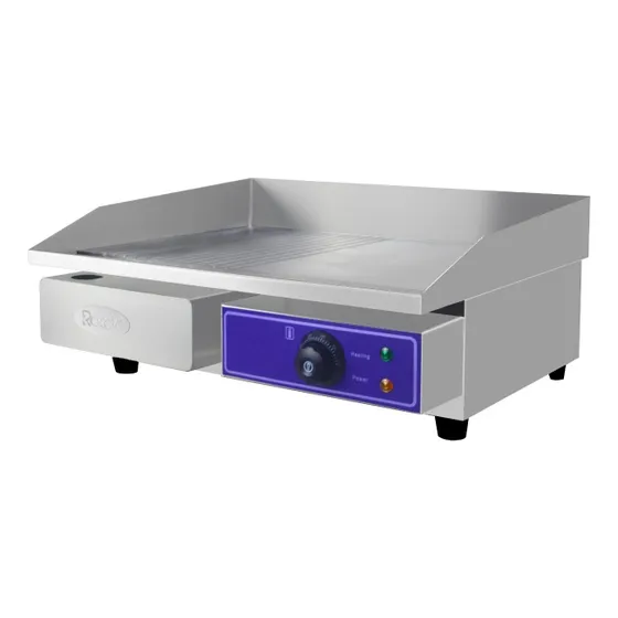 Plancha Electrica Industrial Con Rejillas Marca Roccia