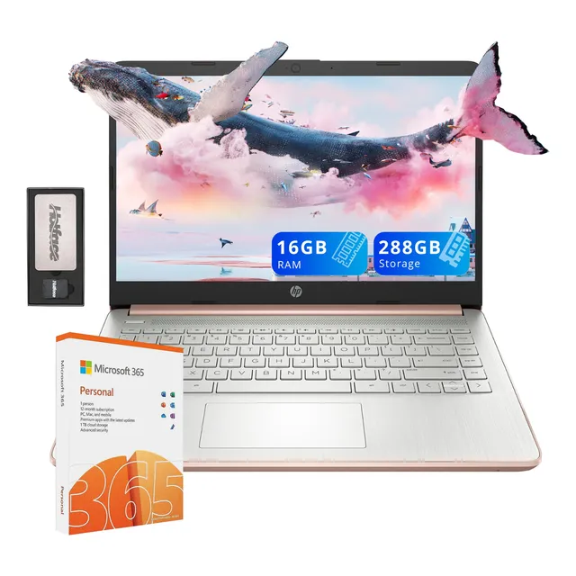 Laptop Hp Stream 14  N4120 16gb 128gb Emmc+ 60gb Ssd Win 11s