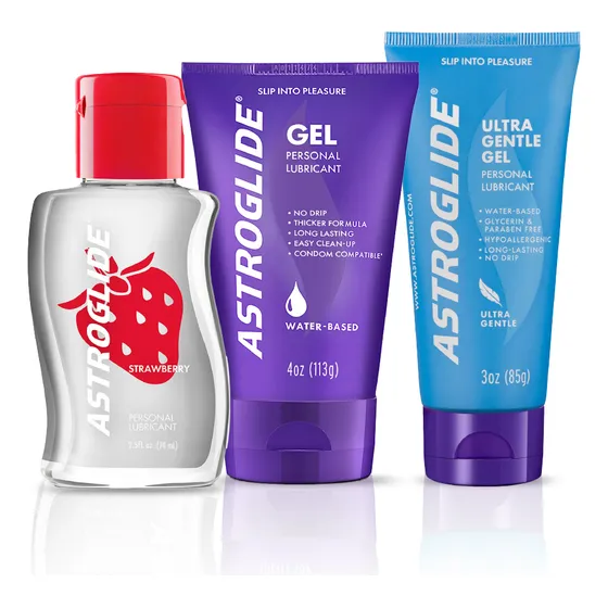 Astroglide Kit X 3 Lubricantes Hombre Mujer Base Acuosa