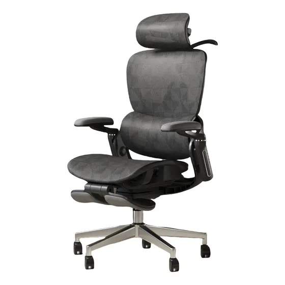 Silla Sillon Oficina Ergonomica Pc Reclinable Dyvan E05 Color Negro Material Del Tapizado Malla
