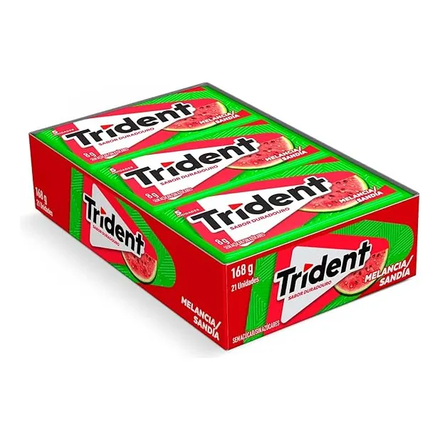 Kit com 21 Unidades, Chiclete de Sabor Melancia com 8g Trident