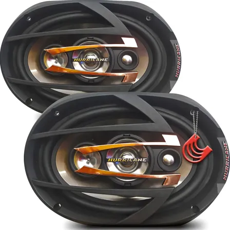 Alto Falante 6x9 Polegada Hurricane 300w Qr69 Quadriaxial Cinza/preto