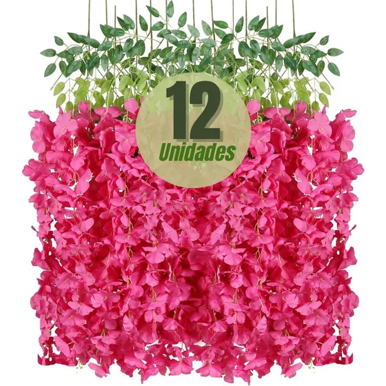 Flores Colgantes De Glicina Artificiales Para Decoracion