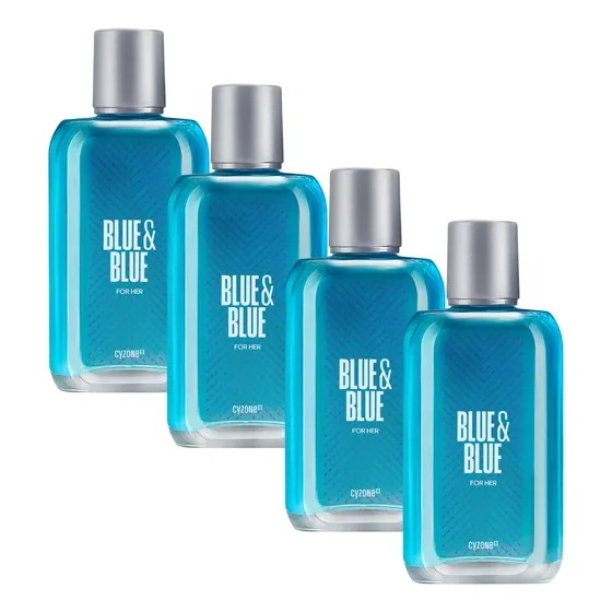Perfume Blue And Blue Dama  X 4 Cyzone