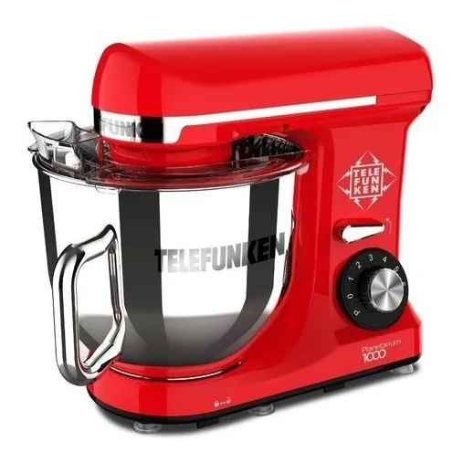 Batidora Telefunken Planetarium 1000 Roja Bowl Acero 5,7lts