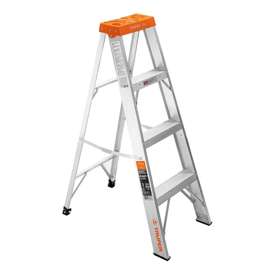 Escalera Profesional 3 Pasos Truper Soporta 175 Kg