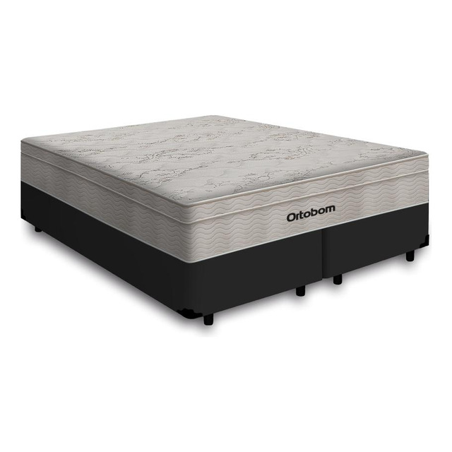Cama Box Queen + Colchão De Molas Ensacadas Ortobom Airtech Cama Box Queen + Colchão De Molas Ensacadas Ortobom Airtech