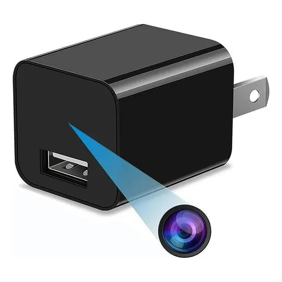 Mini Cámara Espía Oculta Estilo Cargador Usb Fhd Tf De 64gb