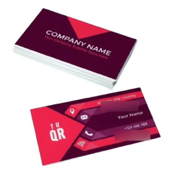 200 Tarjetas Personales Codigo Qr 300 Grs Color Doble Faz