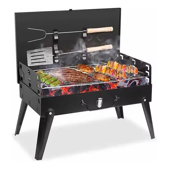 Parrilla Asador De Carbón Plegable Mini Portátil Aire Libre