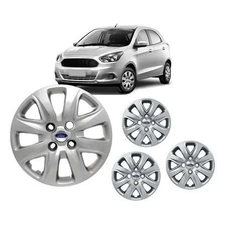 Jogo Calota Ford Ka Aro 14  2014 2015 2016 2017 2018 2019  Prata