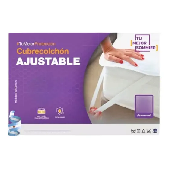 Cubrecolchon 140x190 2 Plaza Ajustable Lavable E Impermeable