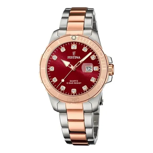 Reloj Festina Mujer Acero Boyfriend Rose Piedras F20505.2