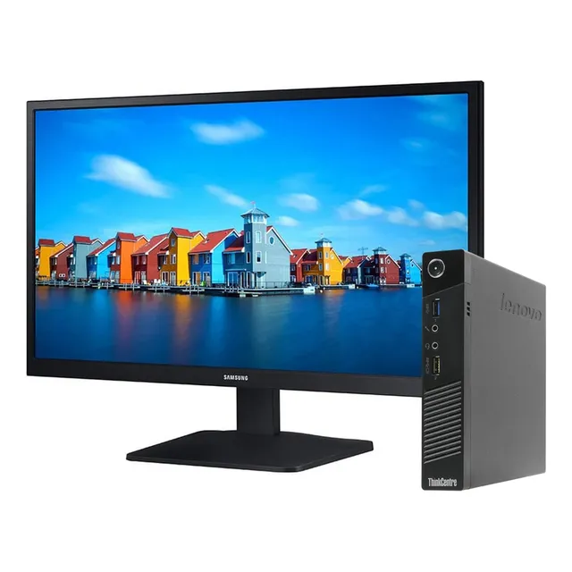 Cpu Torre Lenovo Tiny I5 4ta Gen Usado + Monitor 19 Nuevo