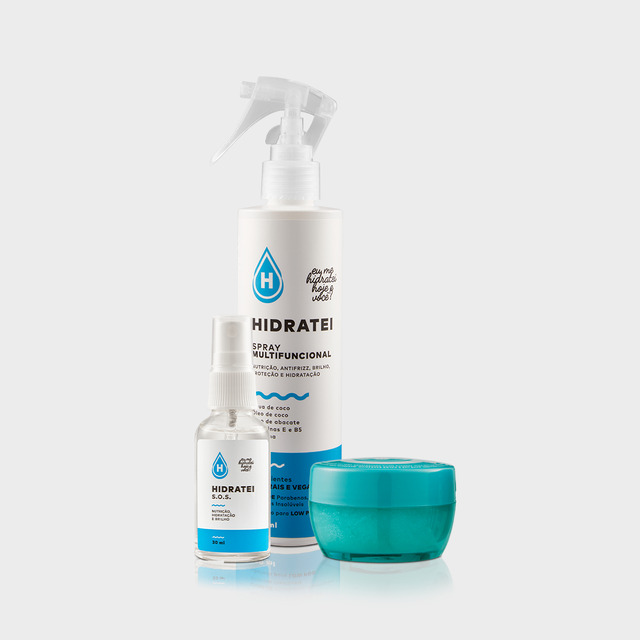 Hidratei Spray Leave-in Multifuncional 250ml + Sérum Sos 30m Hidratei Spray Leave-in Multifuncional 250ml + Sérum Sos 30m