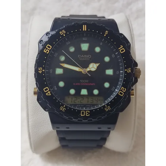 Reloj Hombre, Casio Aq-100w Module 358, Anadigital (vintage)