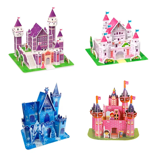 Set De Puzzles 3d - Reinos Y Castillos (35-50 Piezas)