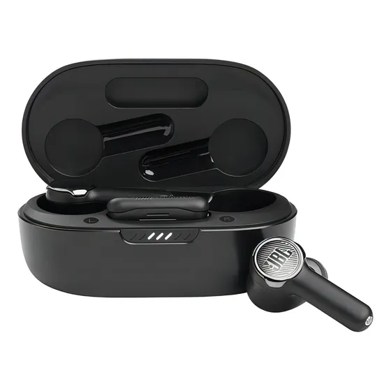 Auriculares Gamer Bluetooth Jbl Harman Quantum Tws Base De Carga Color Negro