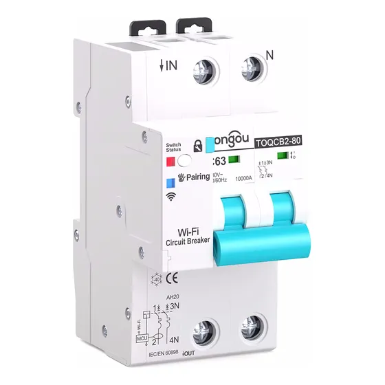 Llave Térmica Tuya Smart 63a Con Medidor De Consumo