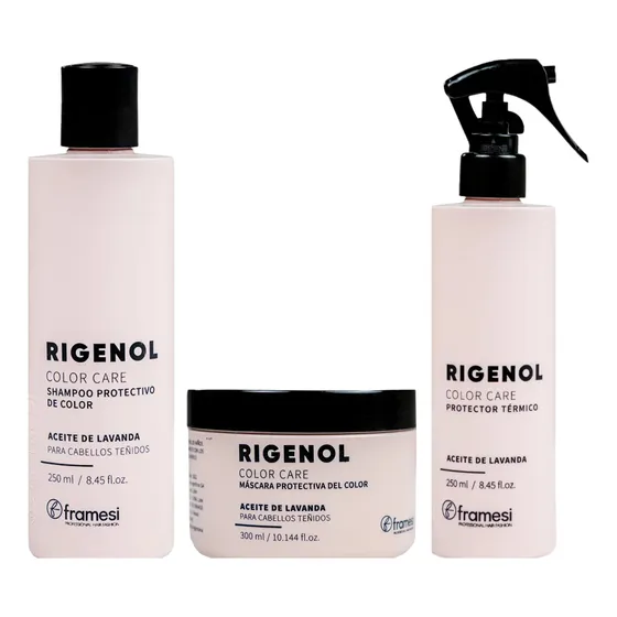 Kit Pelo Teñido Nutricion Protector Termico Rigenol Framesi