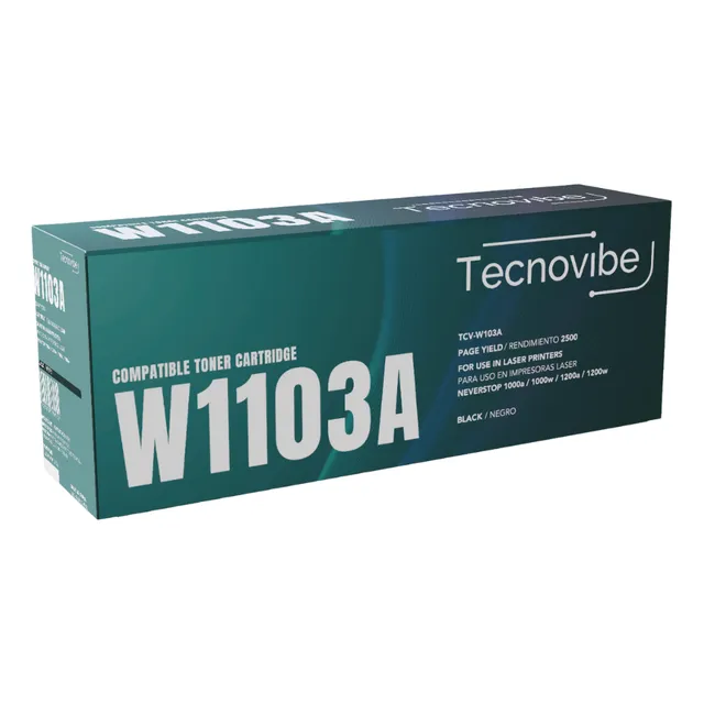 Toner Alternativo Tecnovibe W1103a Para Hp Neverstop P1000a 1000w 1200a 1200w 103a 1103a