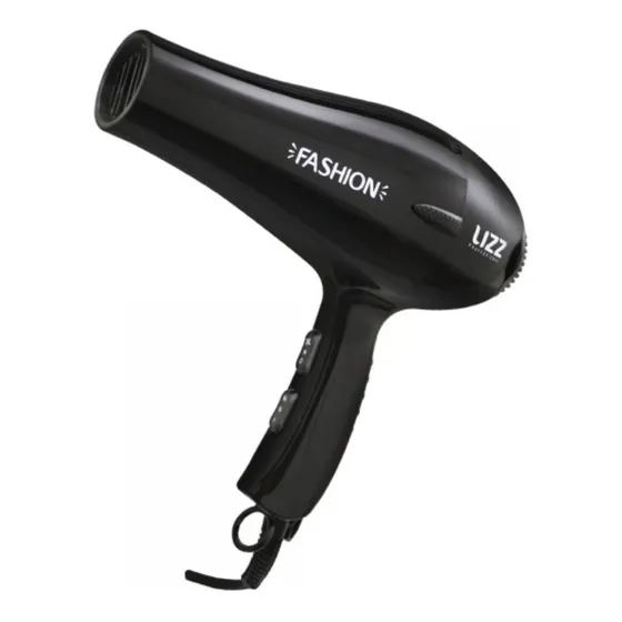 Secador Lizz Profissional Fashion 2150w/2200w Preto 2 Bicos 220V