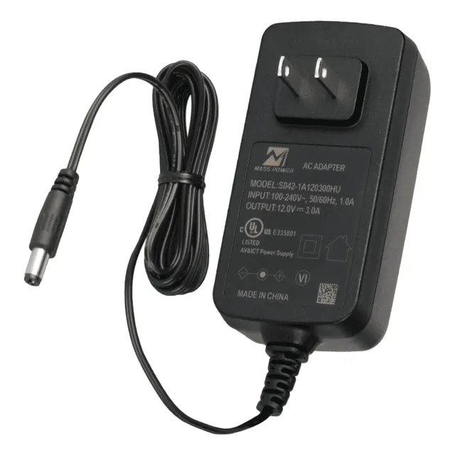 Dahua Fuente De Poder S042-1a120300hu  12 Vcd Y 3 Amperes Voltaje de Entrada de 90 a 264 Vac Con Protección Contra Descarga Color Negro