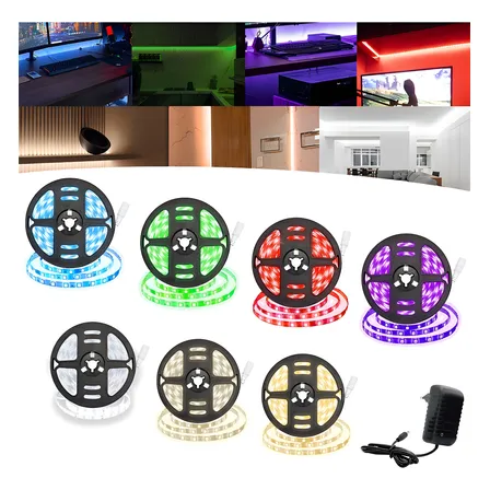 Fita Led 5050 Rolo 5 Metros 300 Leds Ip20 + Fonte Luz Branco-frio 127/220v 12v