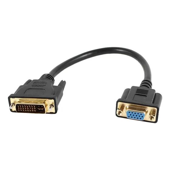 Cable Monitor Video Negro Dvi-i 24+5 Macho Vga Hembra M F In