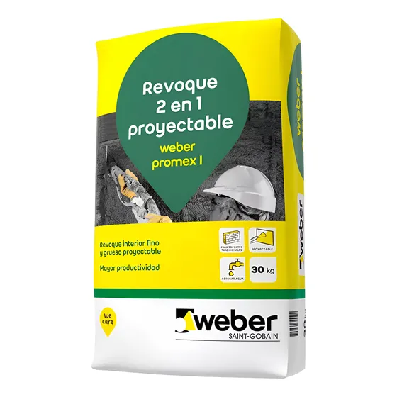 Weber Promex I Revoque Proyectable 2 En 1 Interior 30kg 