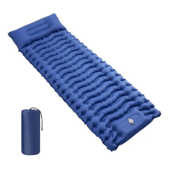 Colchoneta De Dormir Doble Para Acampar Inflable Con Almohad