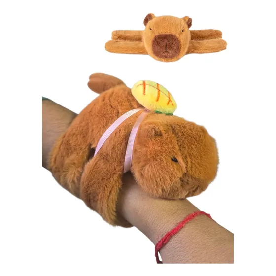 Peluche Pulsera Capibara Mueve La Cola Ajustable Carpincho
