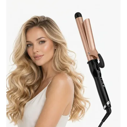 Modelador De Cachos Médios Definidos Babyliss 25mm Cerâmica Preto E Rose Gold 127/220v