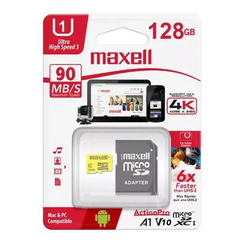 Tarjeta Memoria Maxell Micro Uhs U1 Sd 128gb Clase 10 Hd 4k