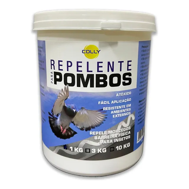Repelente Pombos Gel Cola Morcego - Balde 1kg Colly