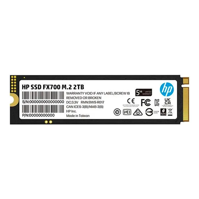 Ssd Hp Fx700 2tb M.2 Pciex 7200 Mb/s 8u2n5aa Color Negro